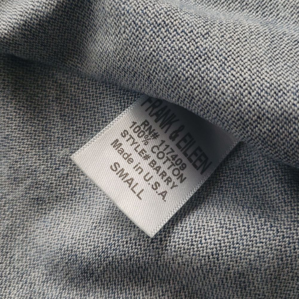 Frank & Eileen Blue Chambray Barry Shirt Size Small Edgy Feminine Cowgirl Rugged - Picture 4 of 5